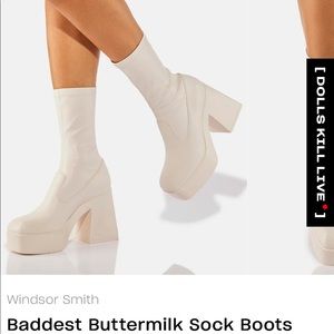 Baddest buttermilk sock boot size 7